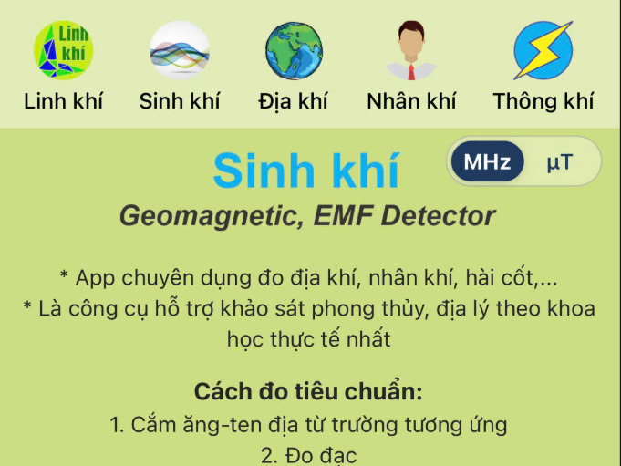 Linh khí Pro – màn hình Địa khí